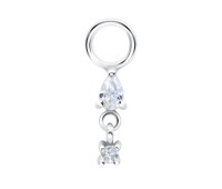 Dangling CZ Silver Charms CH-376